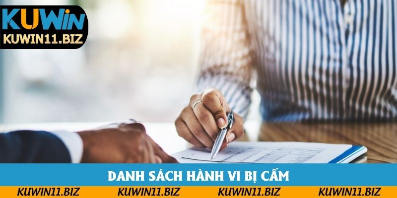 Danh sách các hành vi không được phép làm tại website Danh sách các hành vi không được phép làm tại website